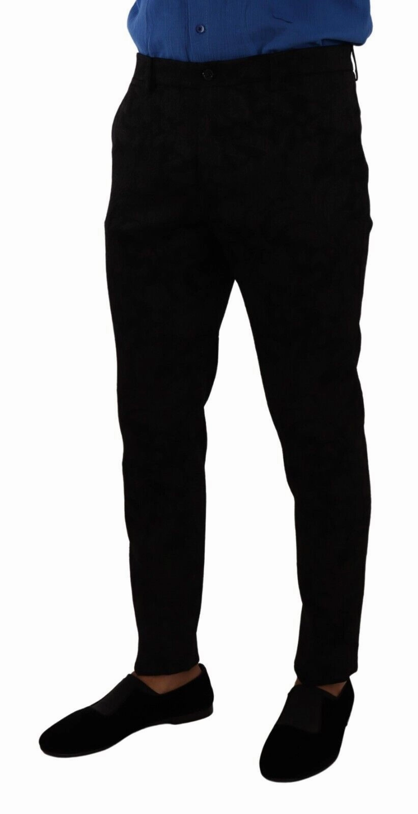 Dolce & Gabbana Elegant Slim Fit Dress Pants in Men's Brocade