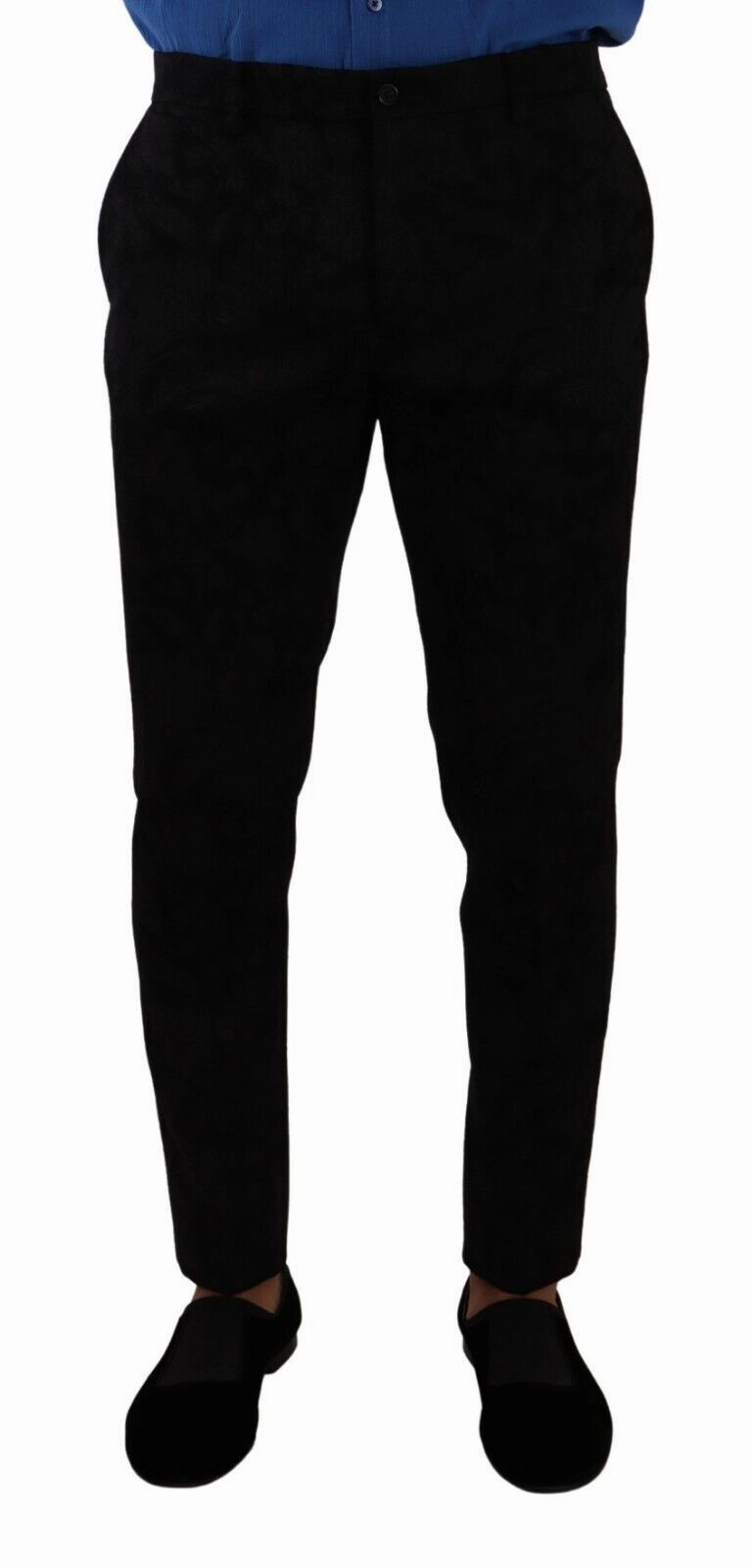 Dolce & Gabbana Elegant Slim Fit Dress Pants in Men's Brocade