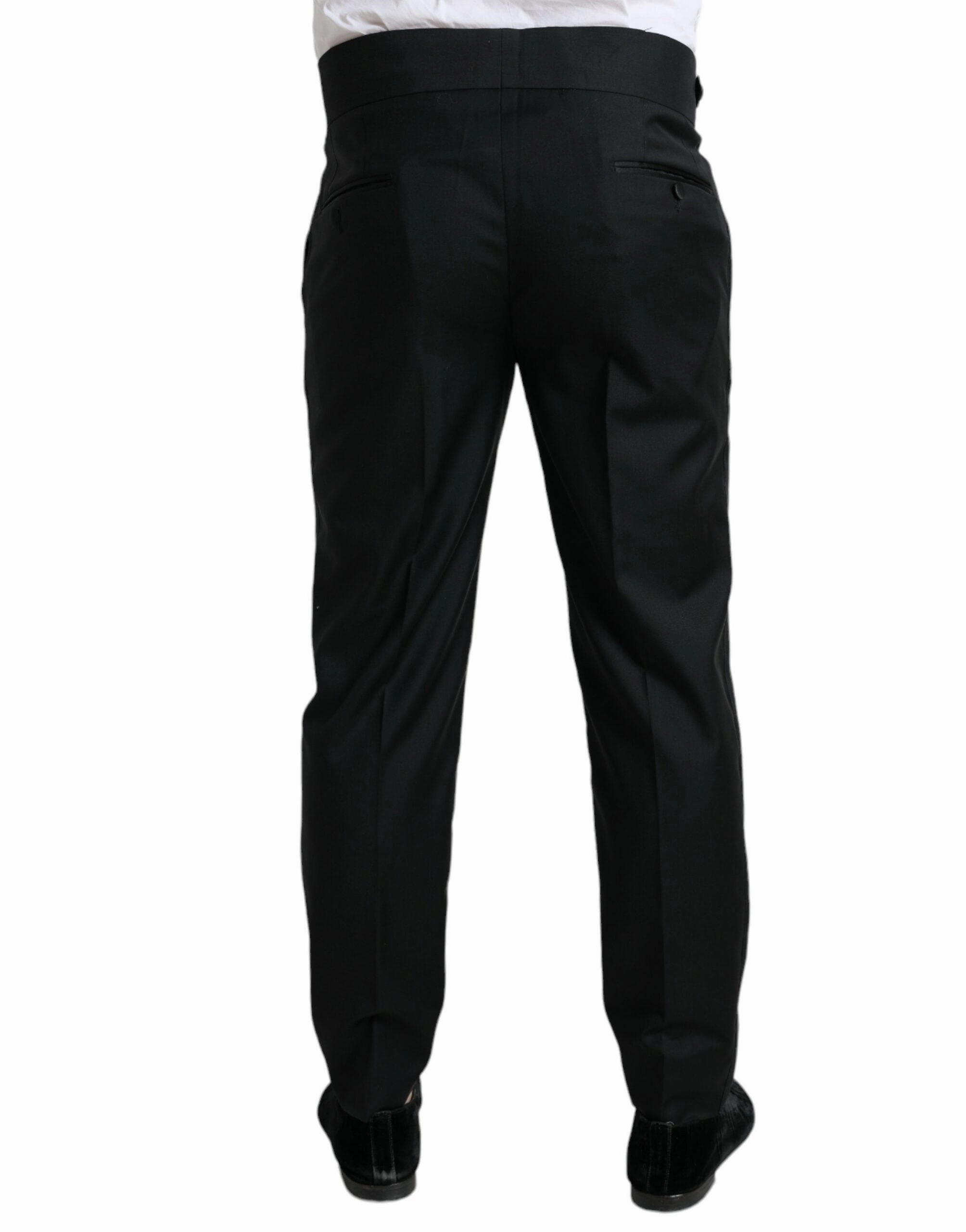 Dolce & Gabbana Elegant Slim Fit Wool Dress Men's Pants