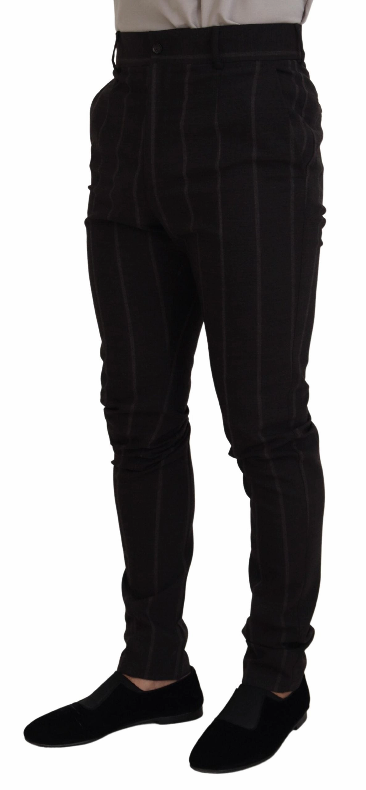 Dolce & Gabbana Elegant Striped Chino Men's Pants