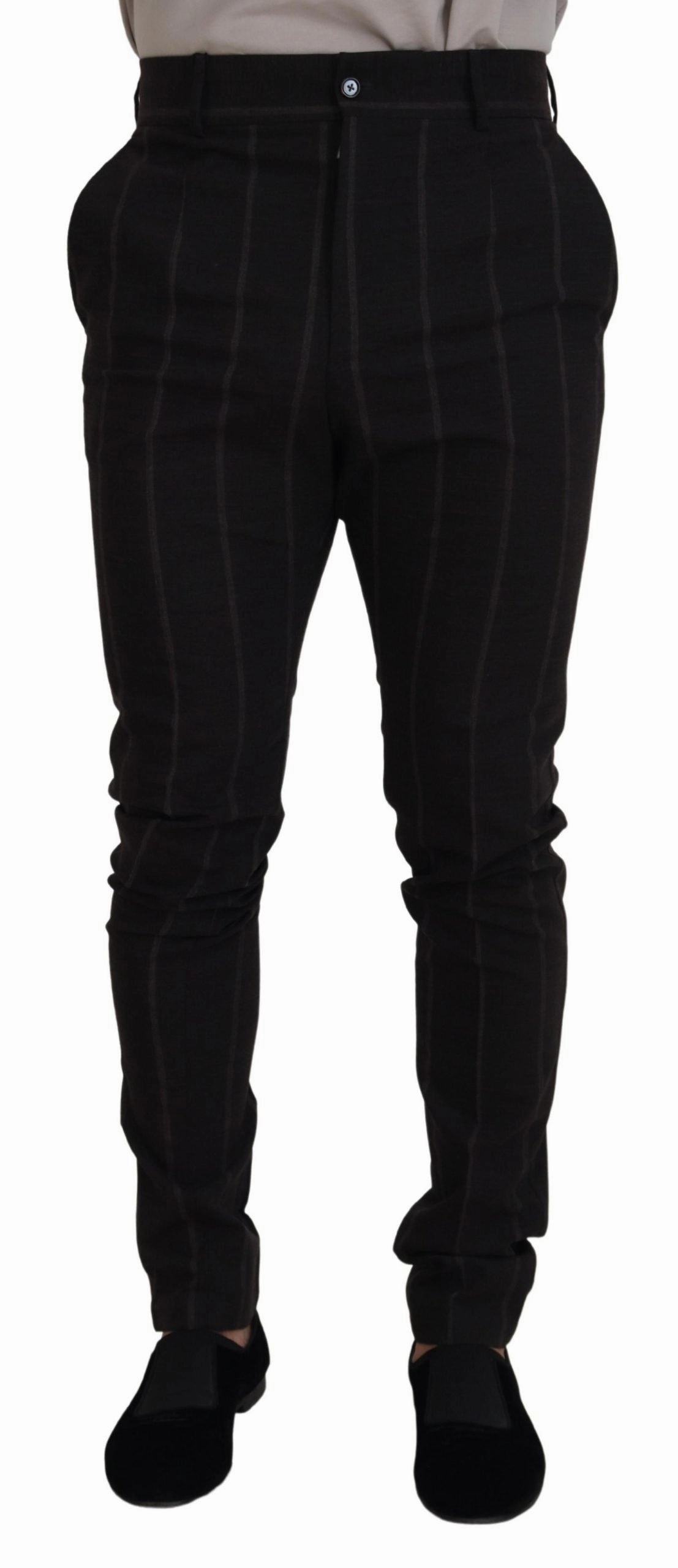 Dolce & Gabbana Elegant Striped Chino Men's Pants