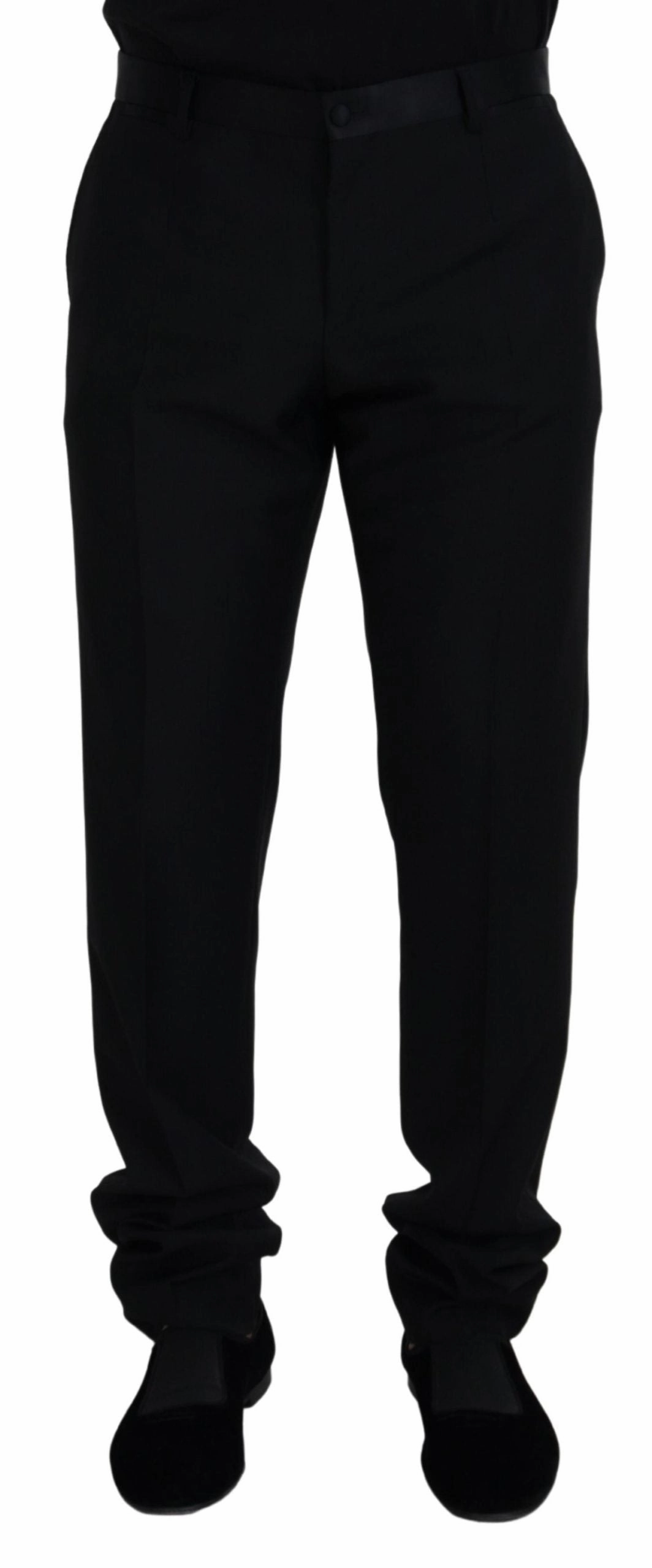 Dolce & Gabbana Elegant Virgin Wool Blend Men's Trousers