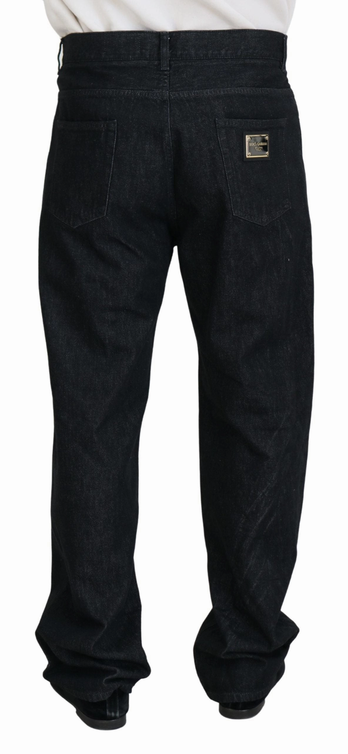 Dolce & Gabbana Elegant Washed blue Pants Luxe Men's Cotton