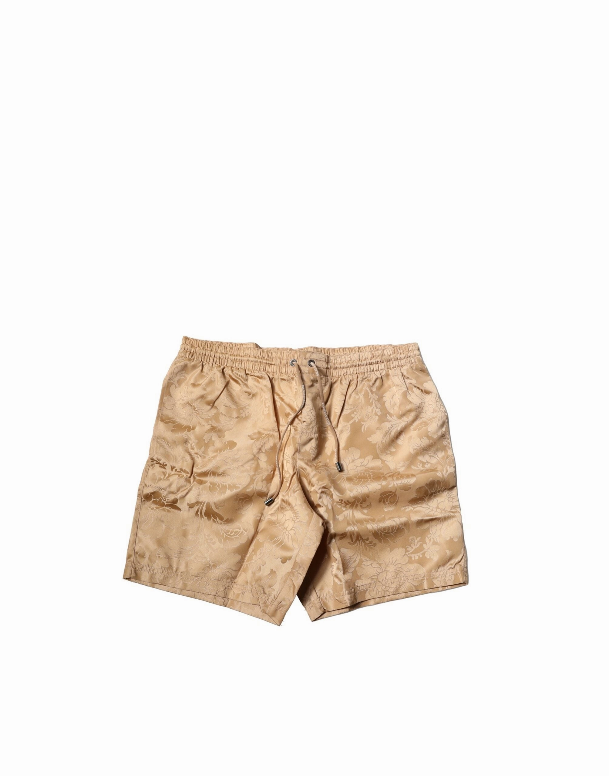 Dolce & Gabbana Floral Jacquard Beachwear Shorts Men's Swimwear