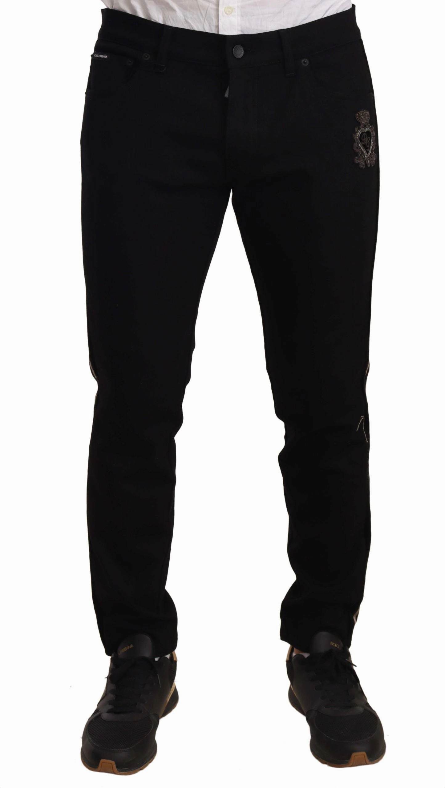 Dolce & Gabbana Heraldic Embroide Slim Fit Men's Jeans