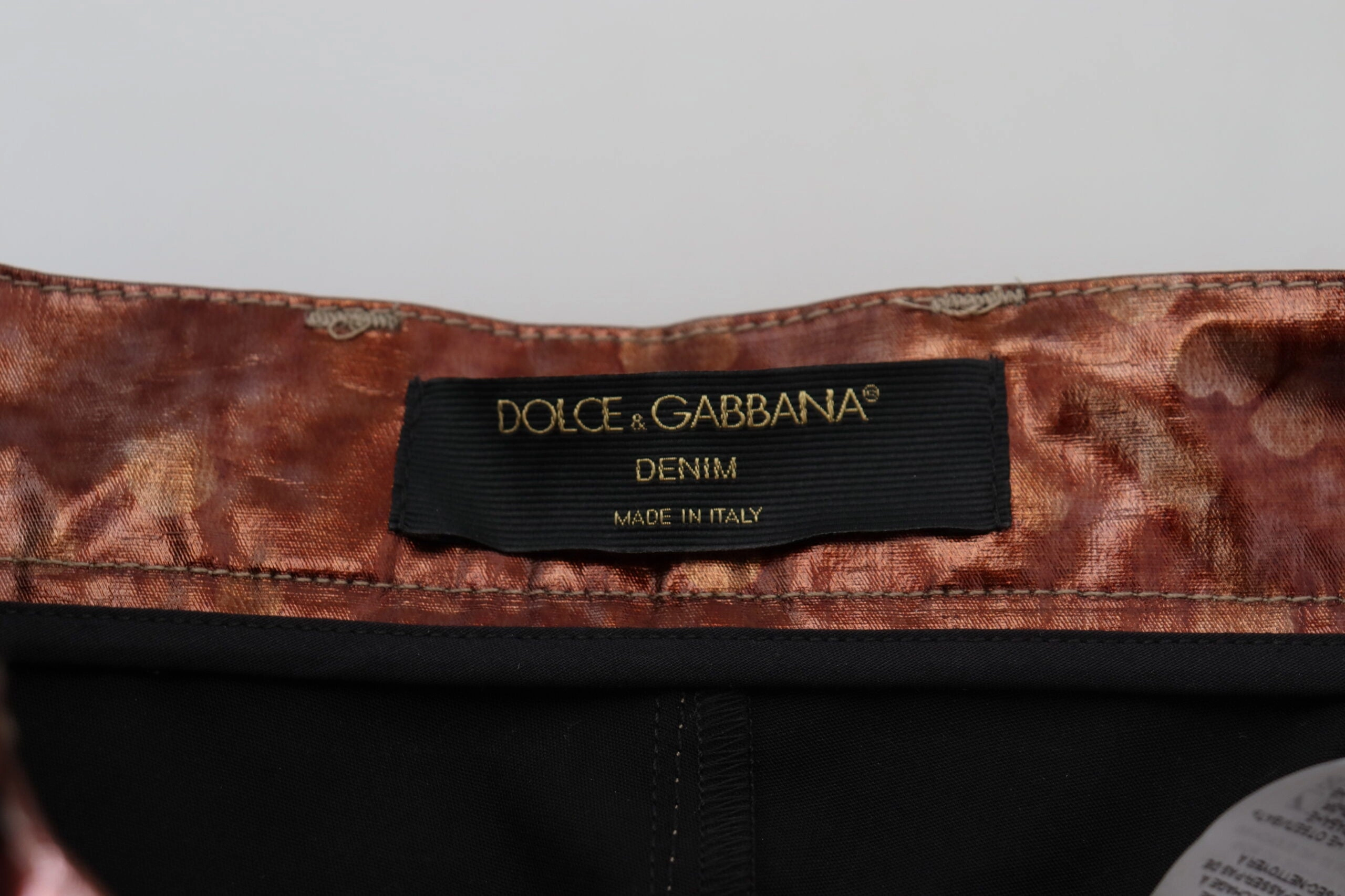 Dolce & Gabbana High Waist Skinny Jeans in Metallic Women's