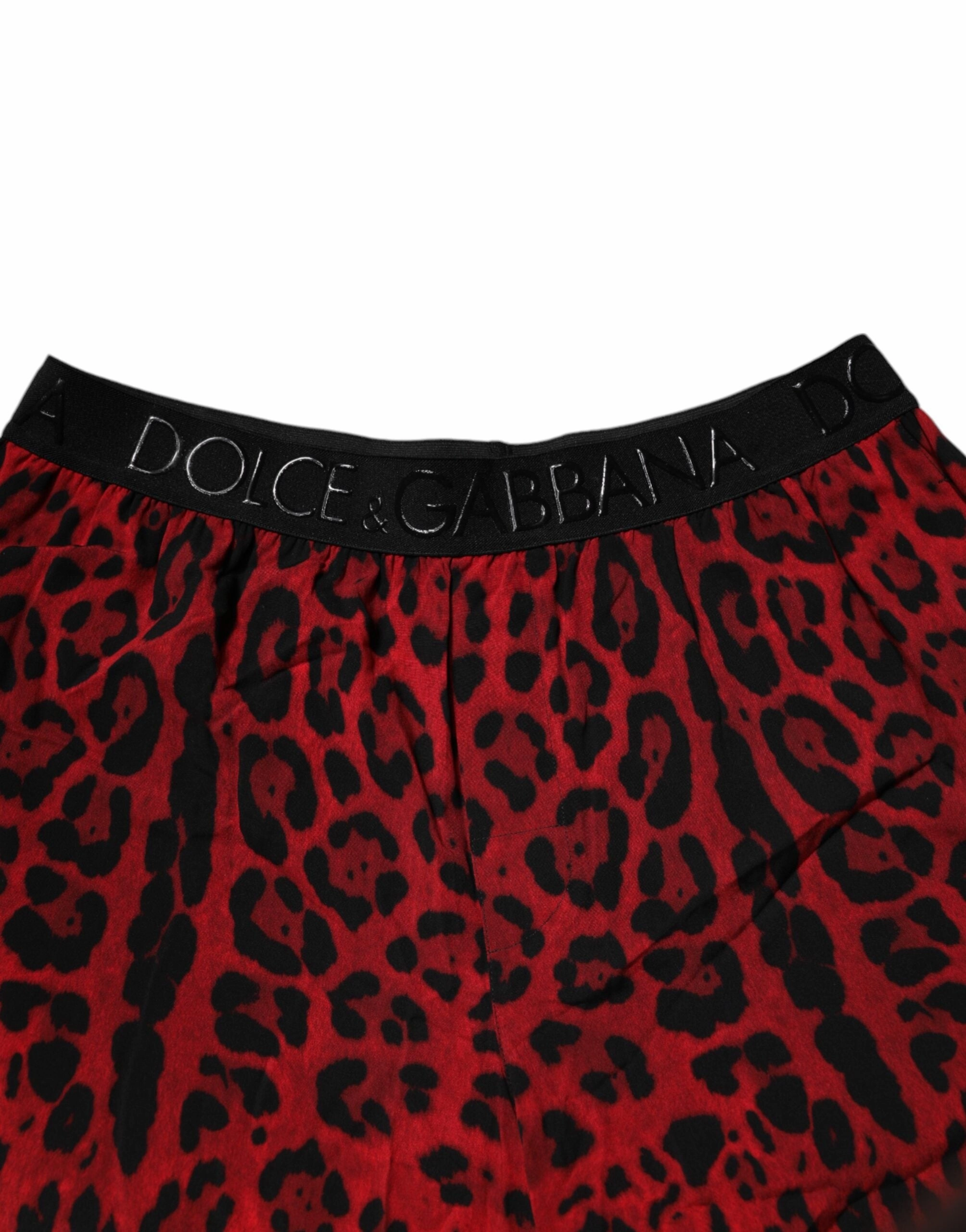Dolce & Gabbana Leopard Print Viscose Bermuda Men's Shorts