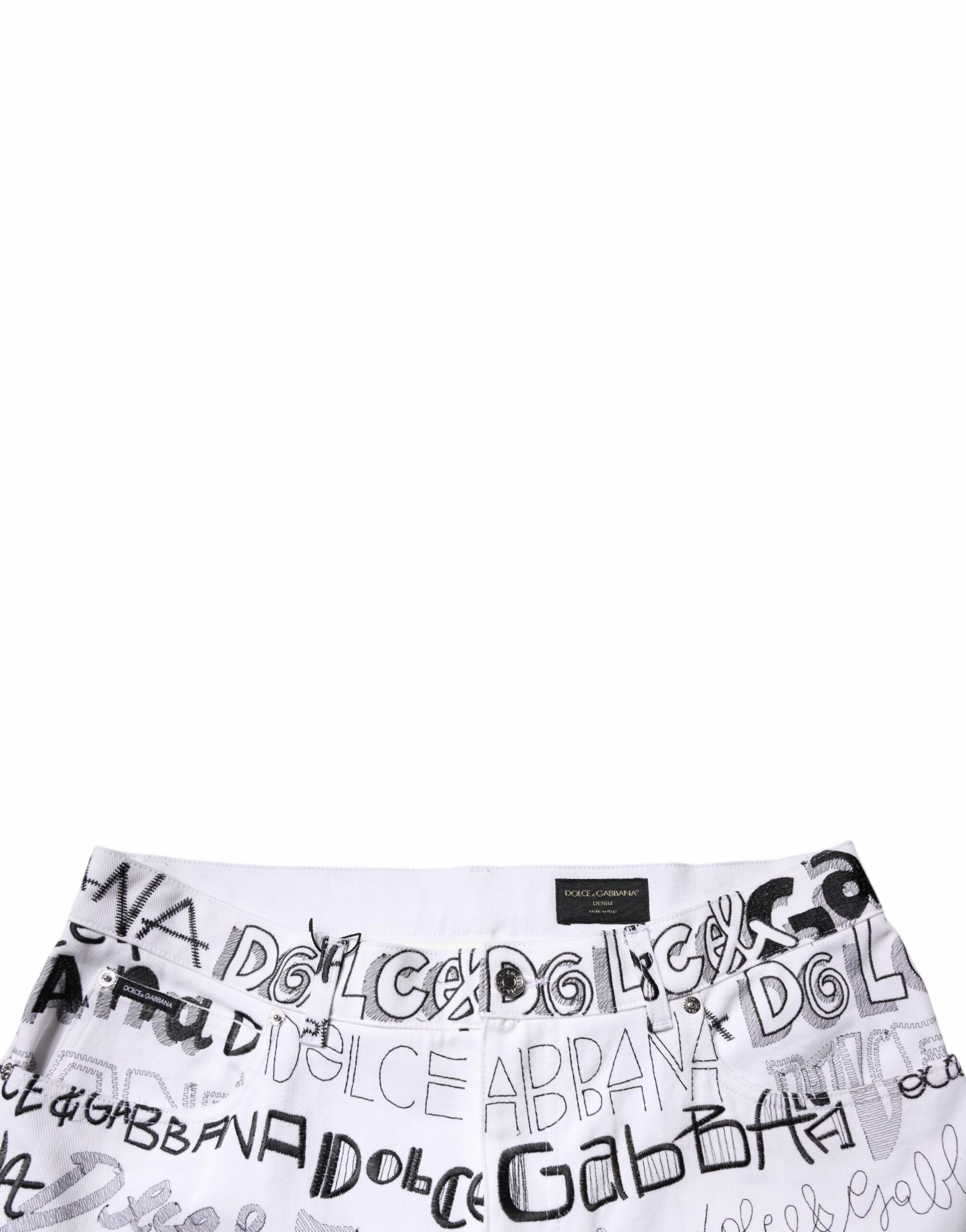 Dolce & Gabbana Logo Print Straight Men blue Men's Jeans