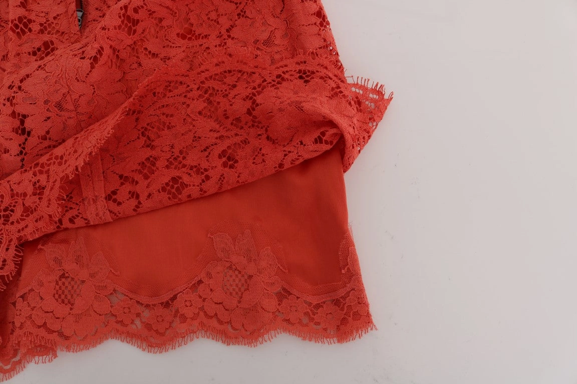 Dolce & Gabbana Macram Lace Pencil Women's Skirt