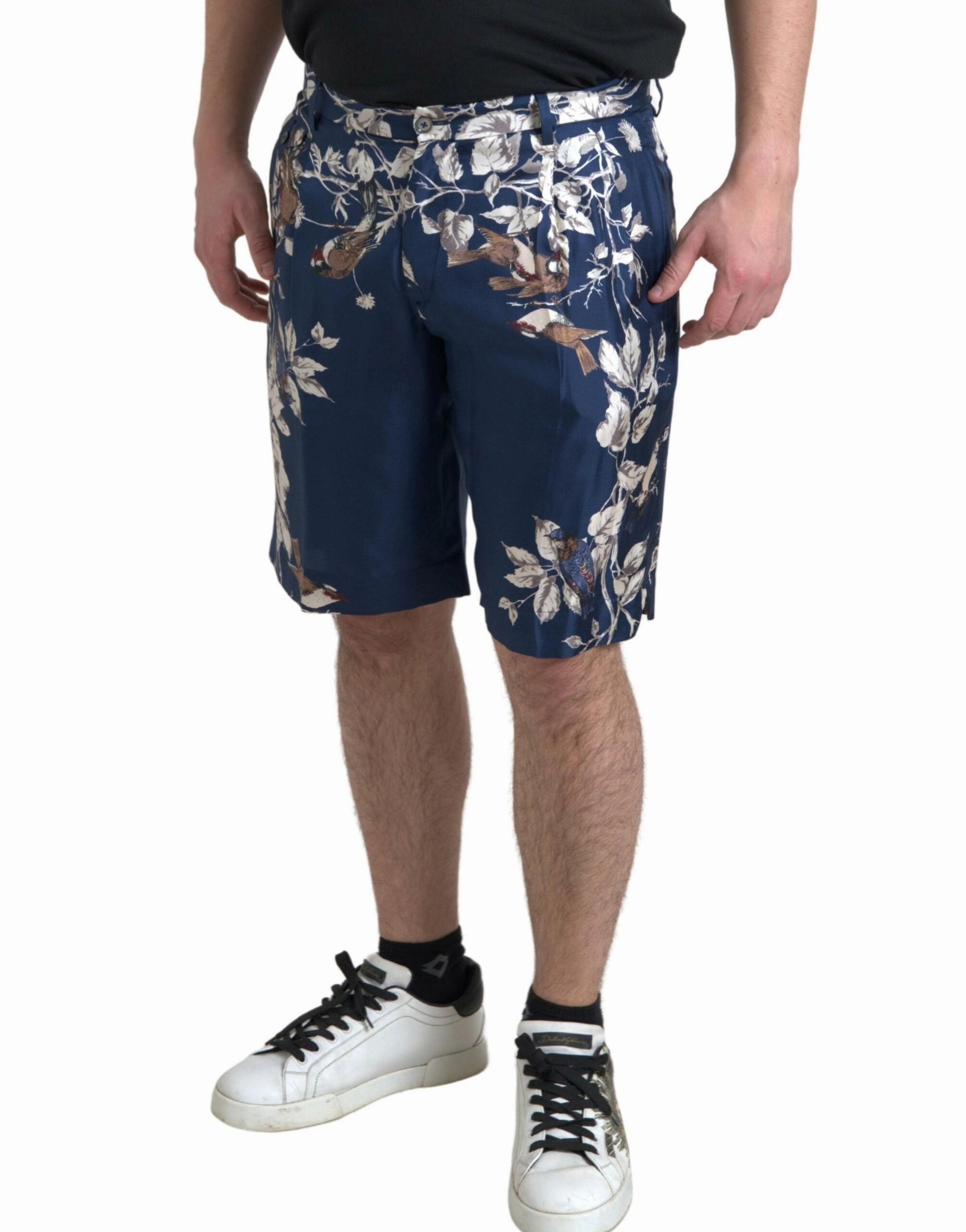 Dolce & Gabbana Silken Floral Bermuda Shorts in Men's