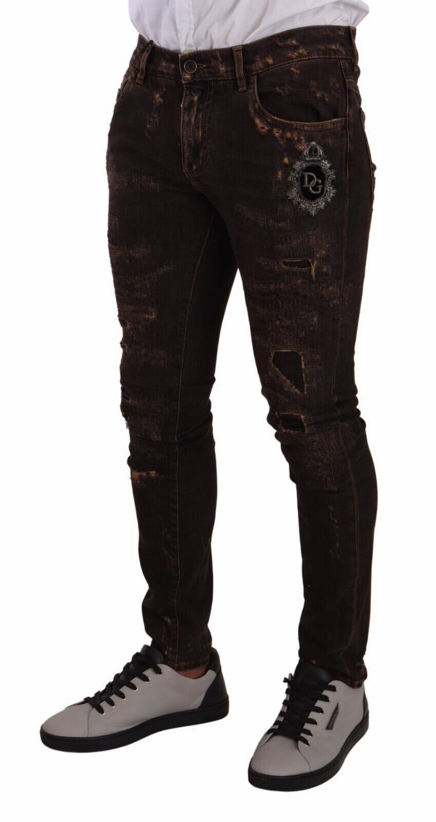 Dolce & Gabbana Slim Fit Distressed Skinny blue Men's Jeans