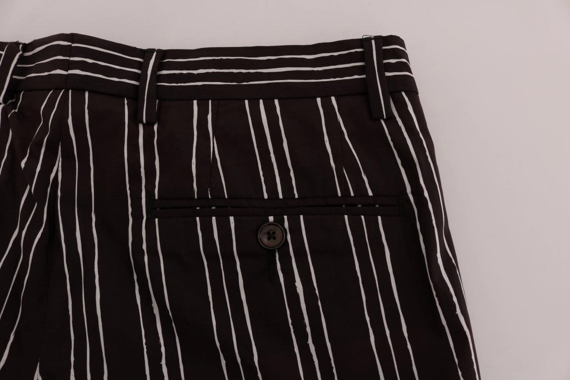 Dolce & Gabbana Striped Cotton Knee High Men's Shorts