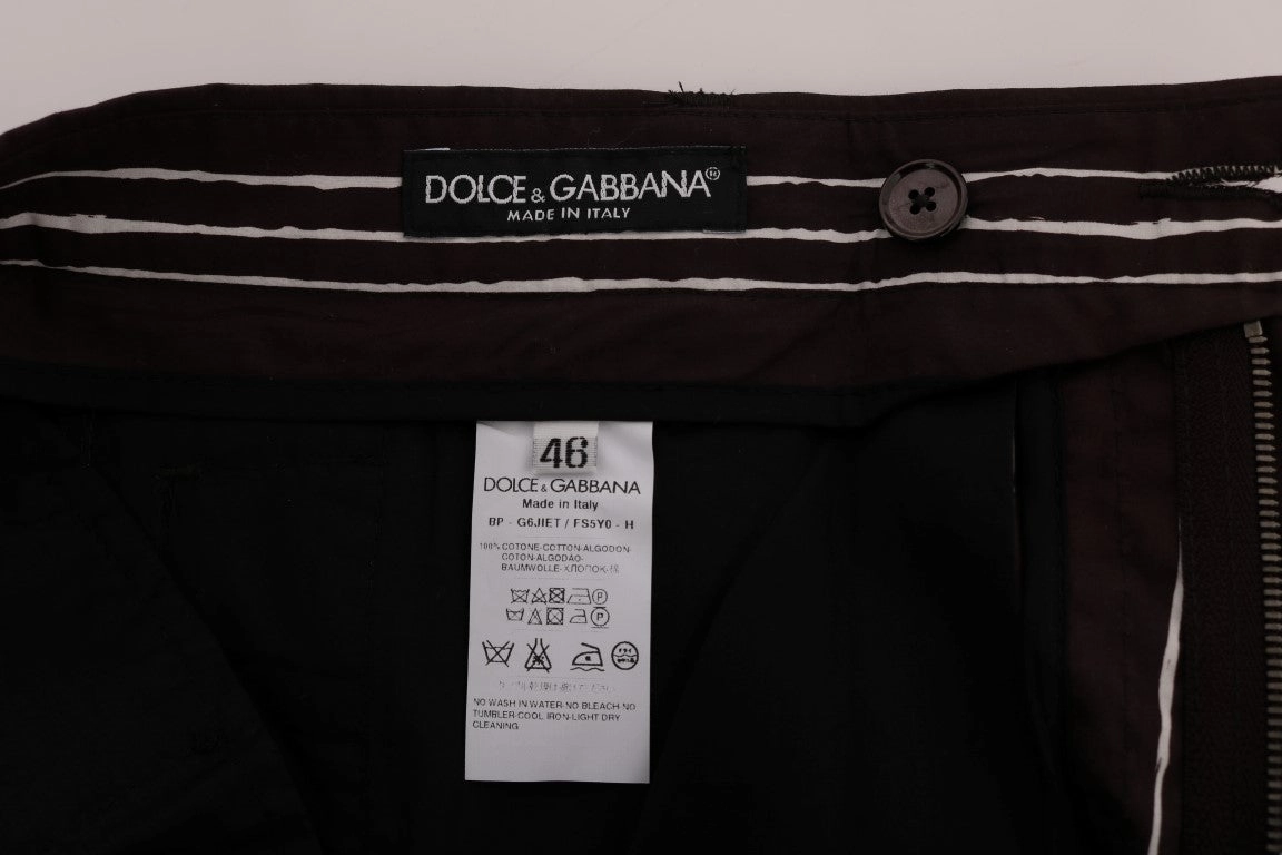 Dolce & Gabbana Striped Cotton Knee High Men's Shorts