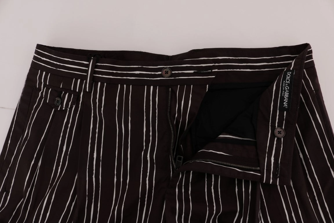Dolce & Gabbana Striped Cotton Knee High Men's Shorts