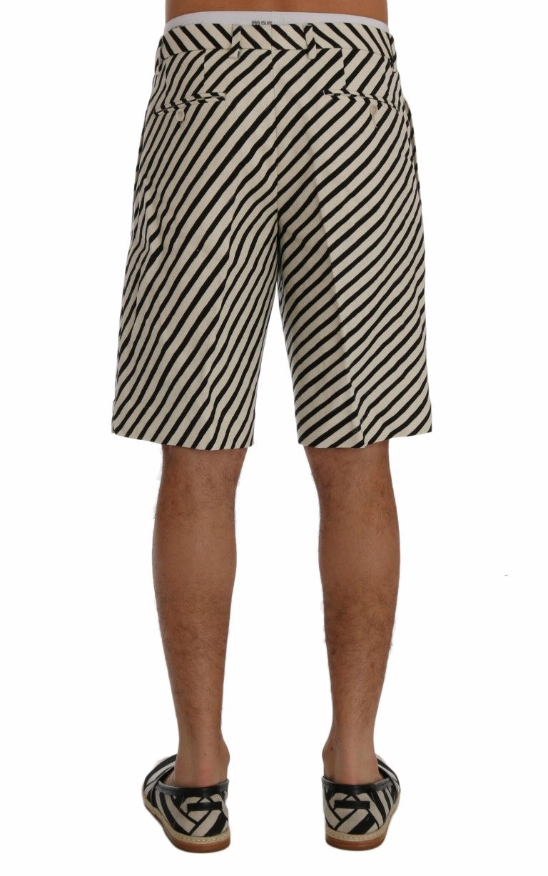 Dolce & Gabbana Striped Hemp Casual Men's Shorts