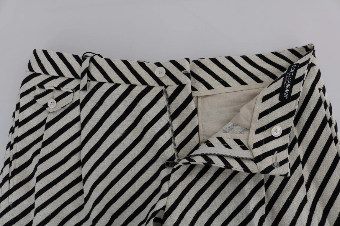 Dolce & Gabbana Striped Hemp Casual Men's Shorts