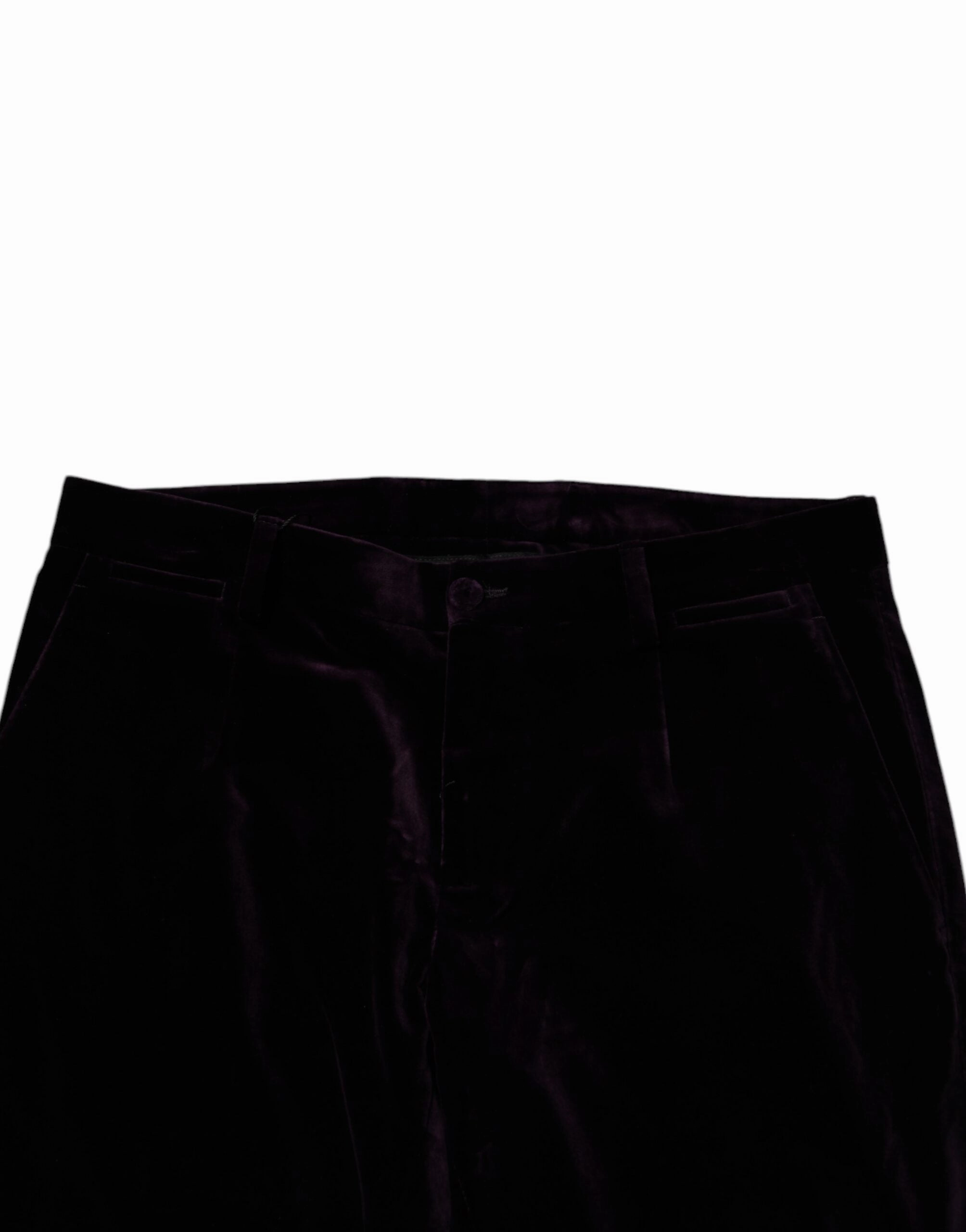 Dolce & Gabbana Velvet Cotton Men Dress Formal Men's Pants