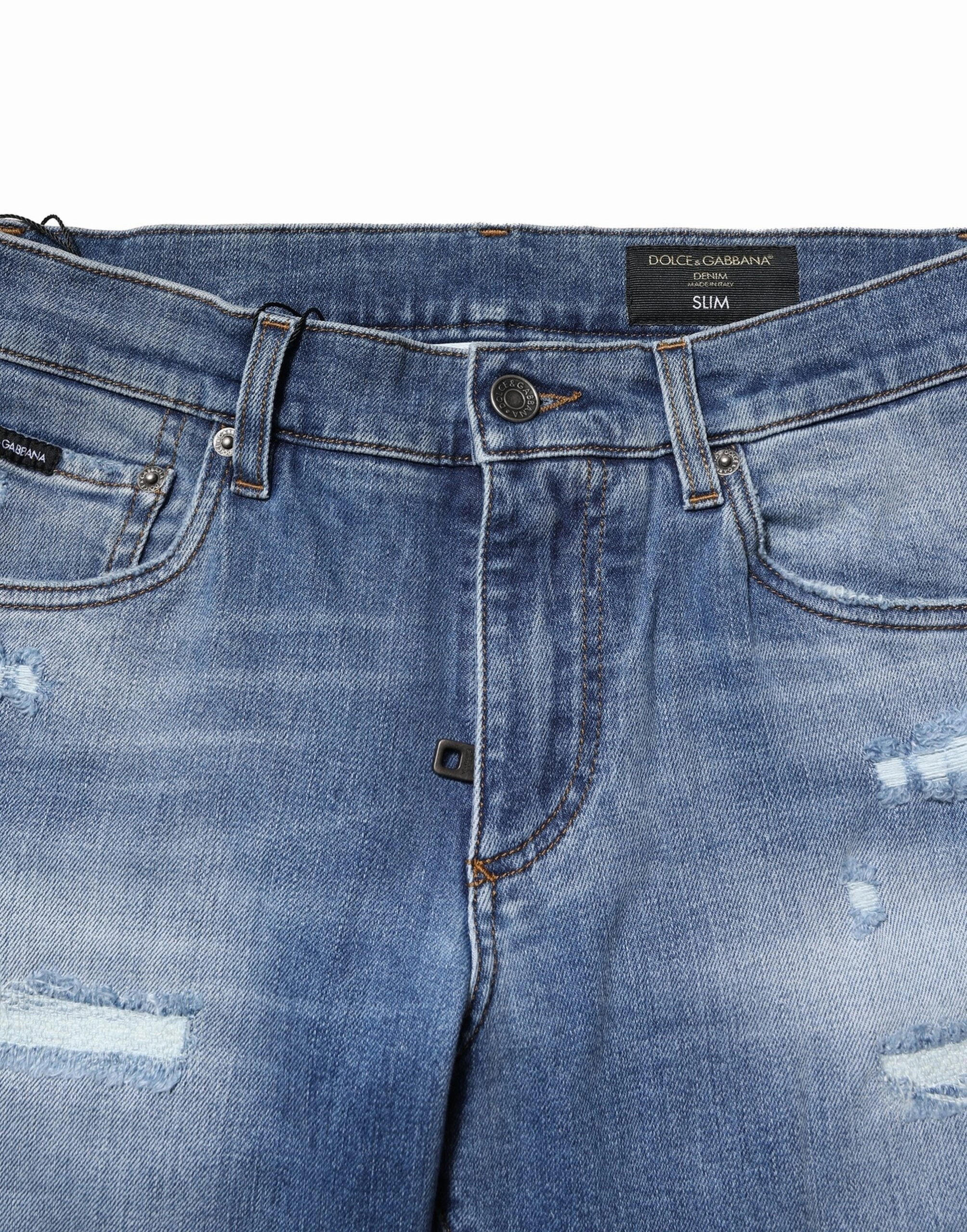 Dolce & Gabbana Washed Cotton Skinny Men Men's Jeans