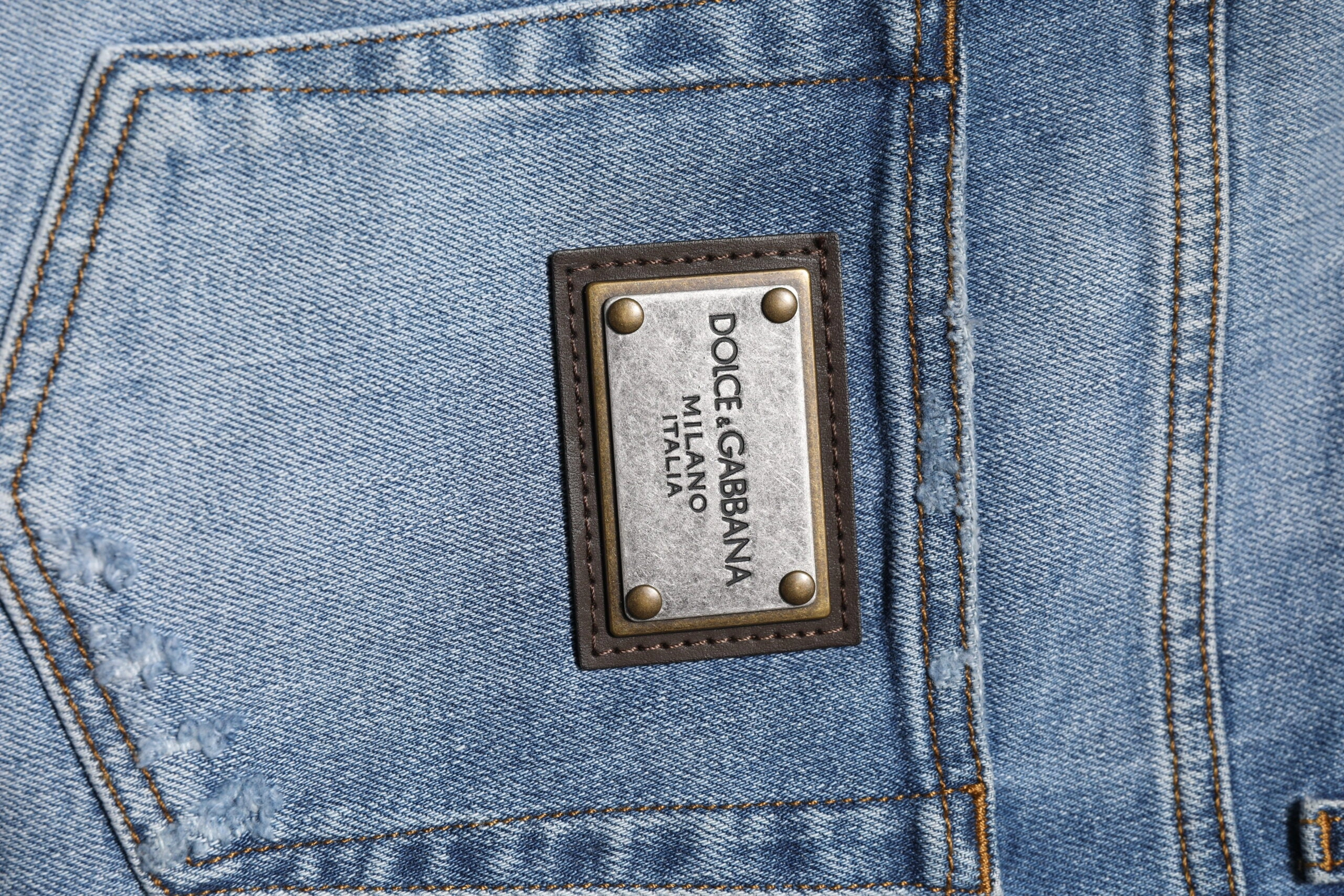 Dolce & Gabbana Washed Cotton Skinny Men Men's Jeans