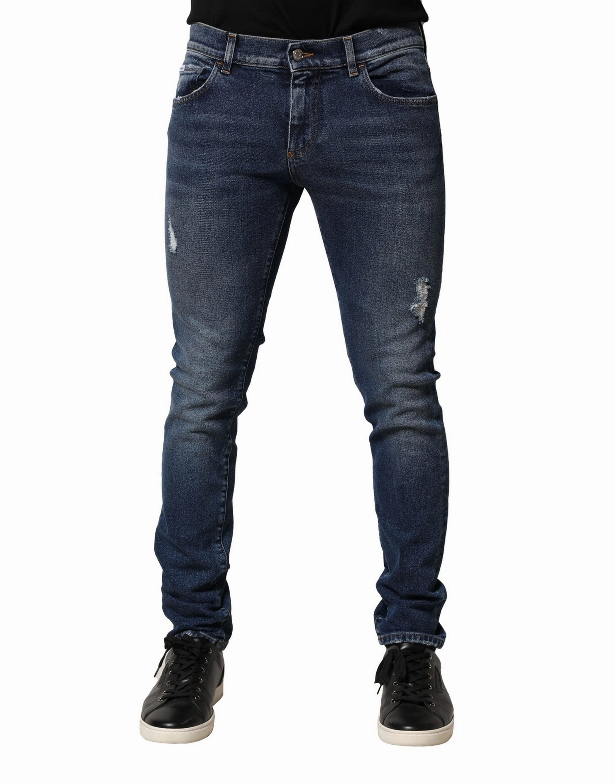 Dolce & Gabbana Washed Skinny Cotton Men's Jeans