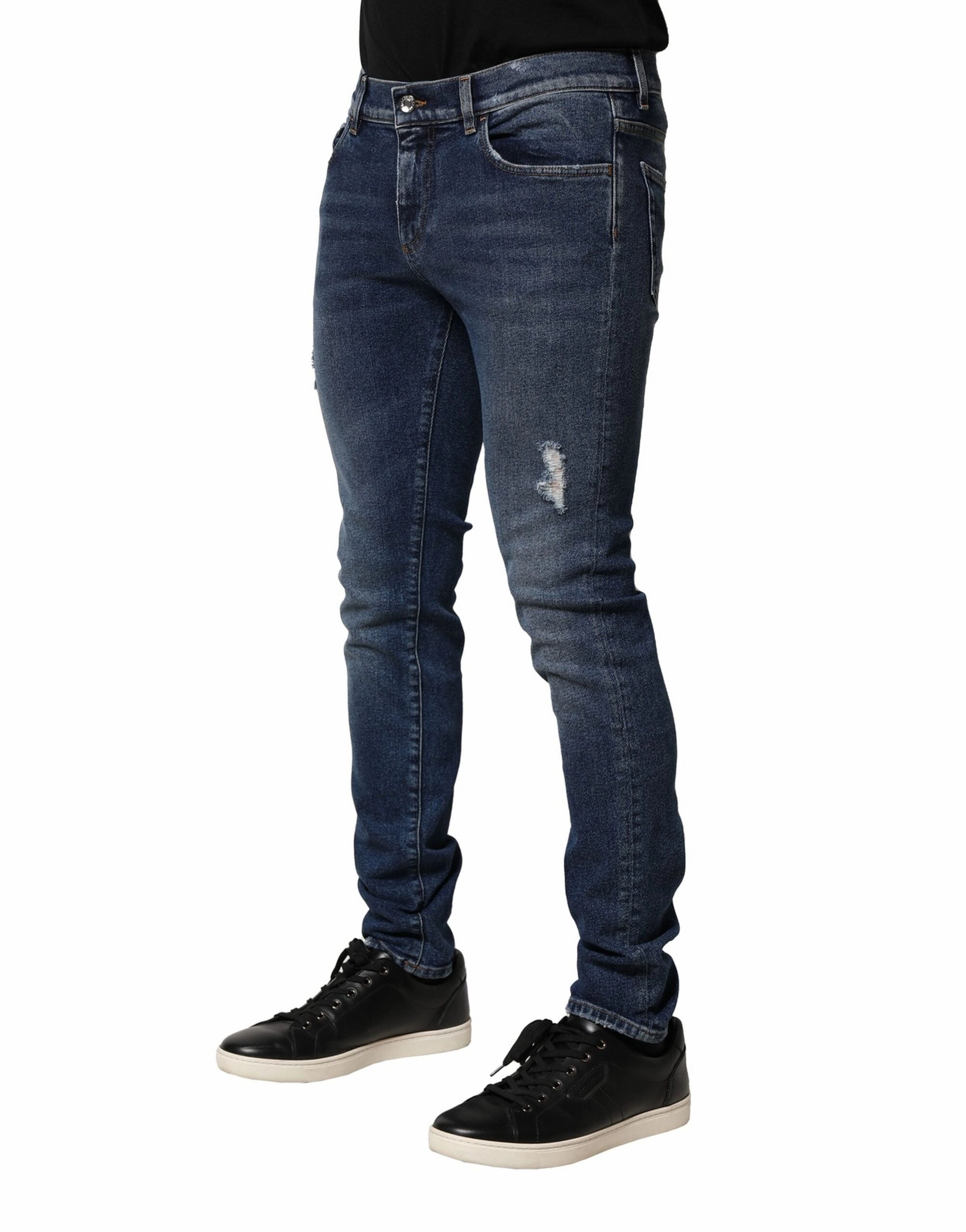 Dolce & Gabbana Washed Skinny Cotton Men's Jeans