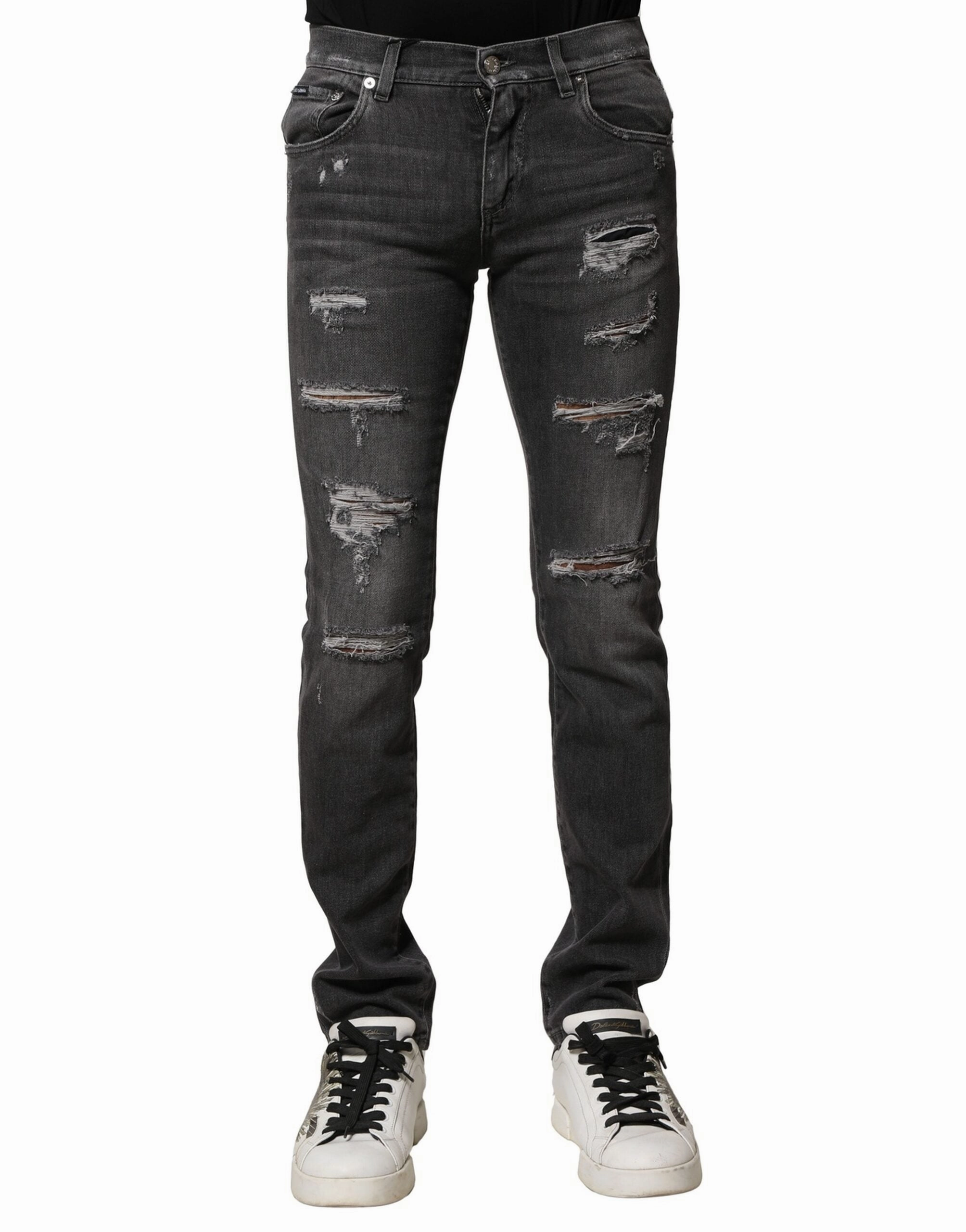 Dolce & Gabbana Washed Tatte Slim Fit blue Men's Jeans