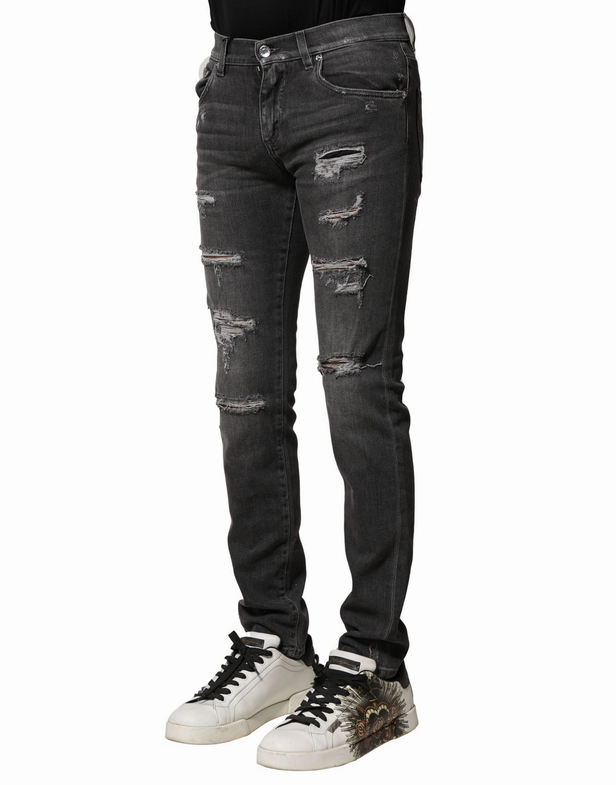 Dolce & Gabbana Washed Tatte Slim Fit blue Men's Jeans