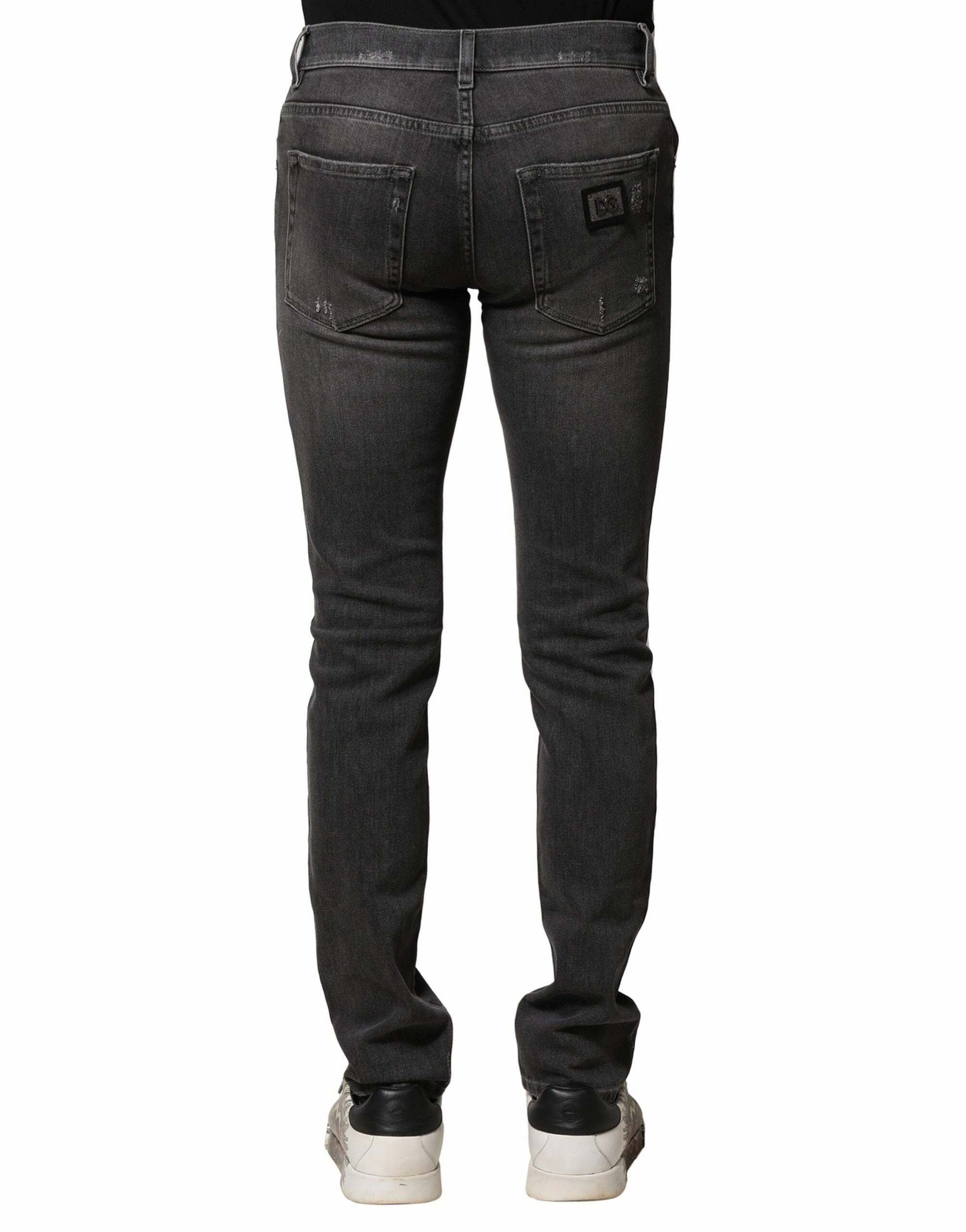 Dolce & Gabbana Washed Tatte Slim Fit blue Men's Jeans