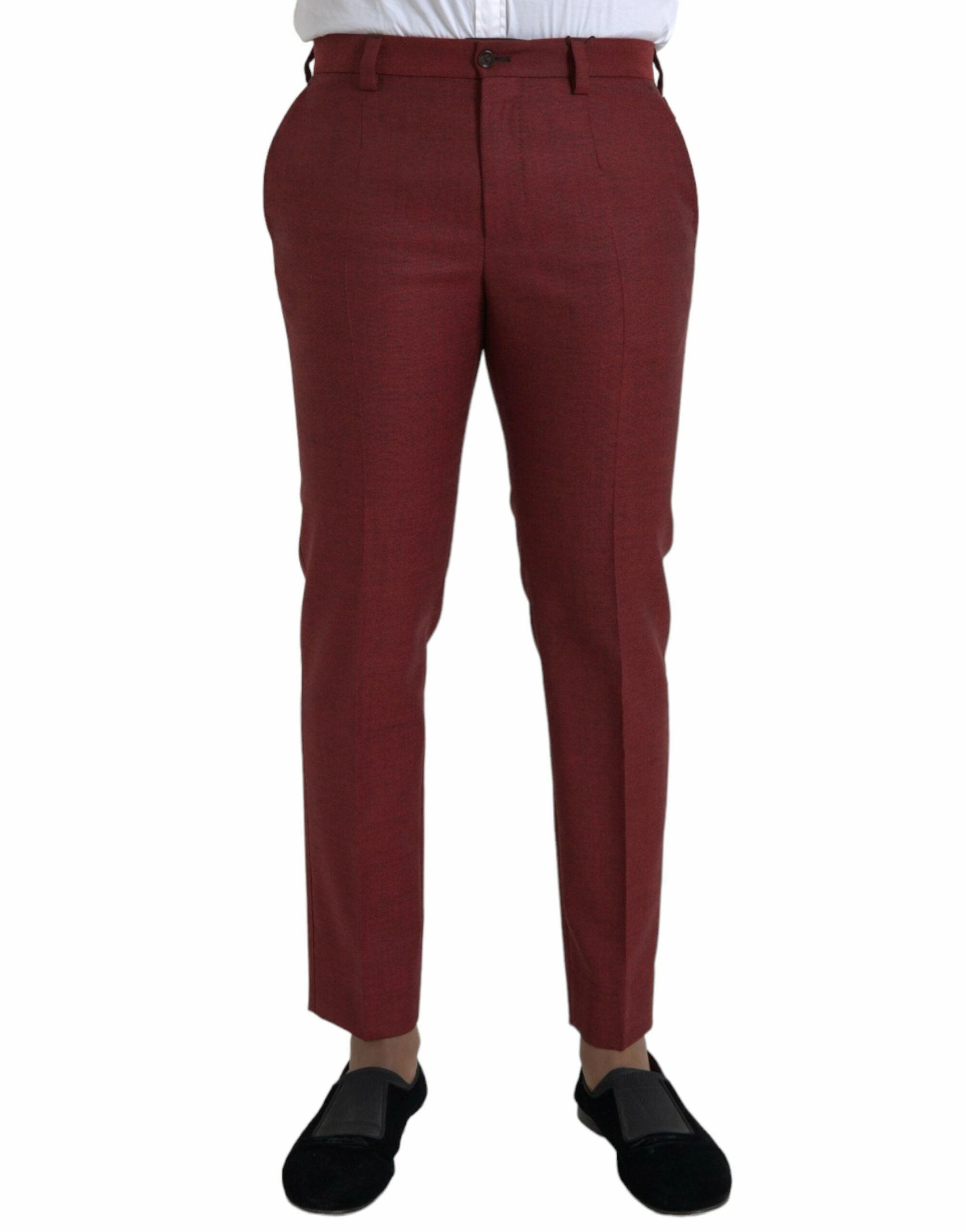 Dolce & Gabbana Wool Men Skinny Dress Men's Pants