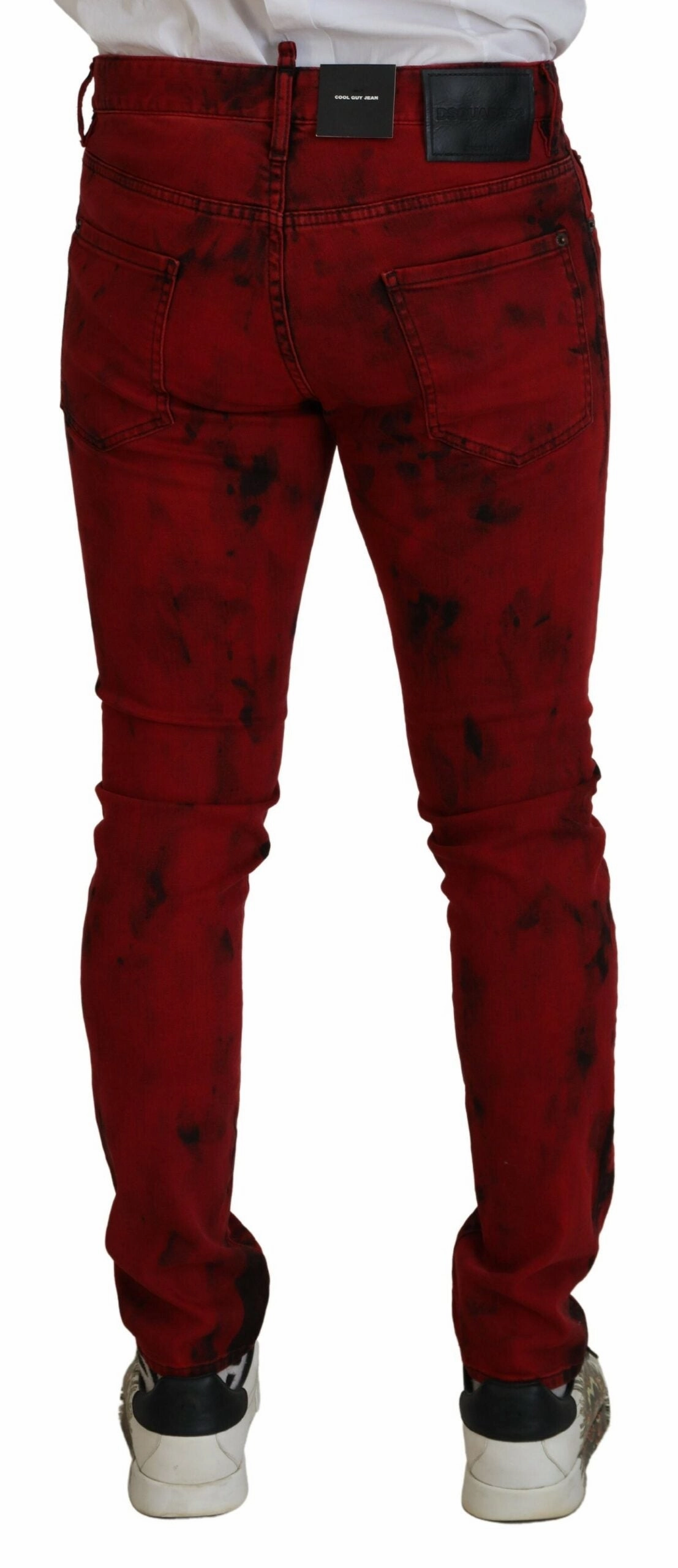 Dsqua  Cotton Tie Dye Skinny Casual Men blue Men's Jeans