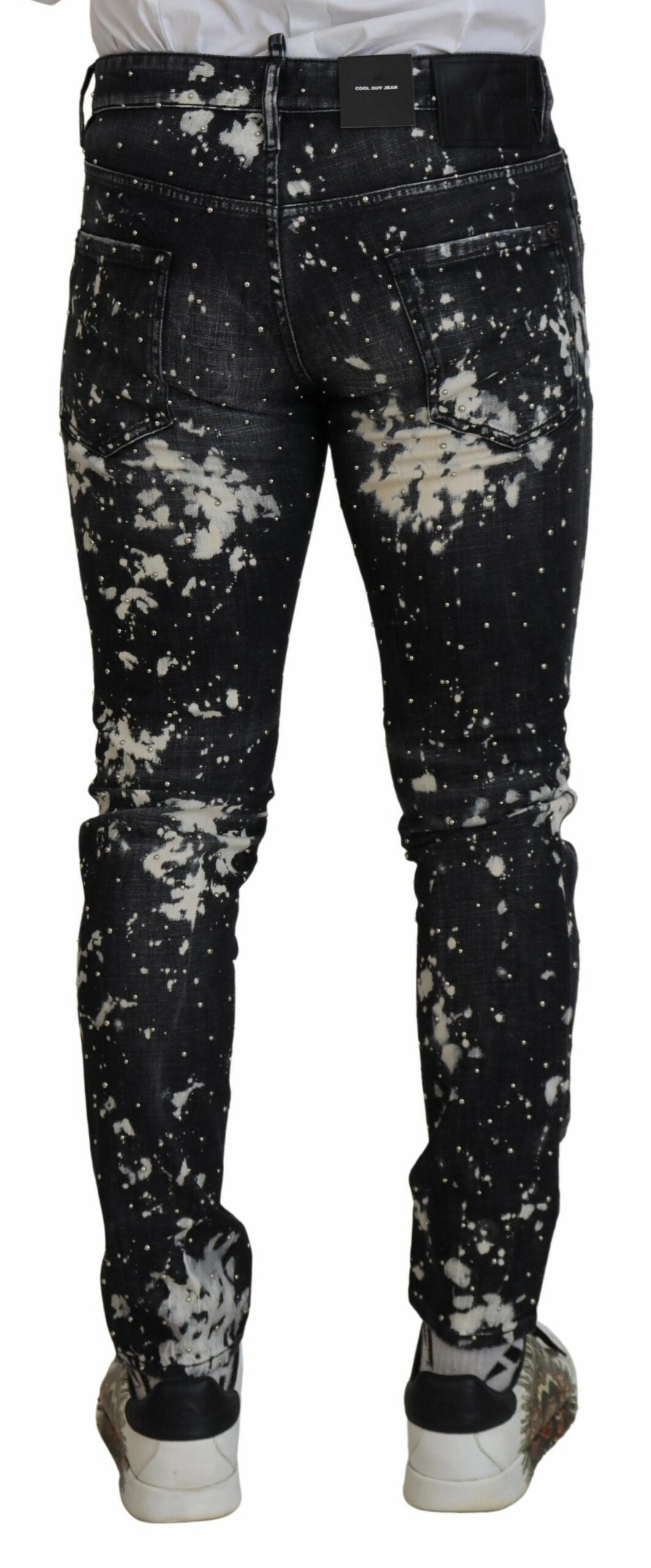 Dsqua  Washed  Color Splash Casual blue Men's Jeans