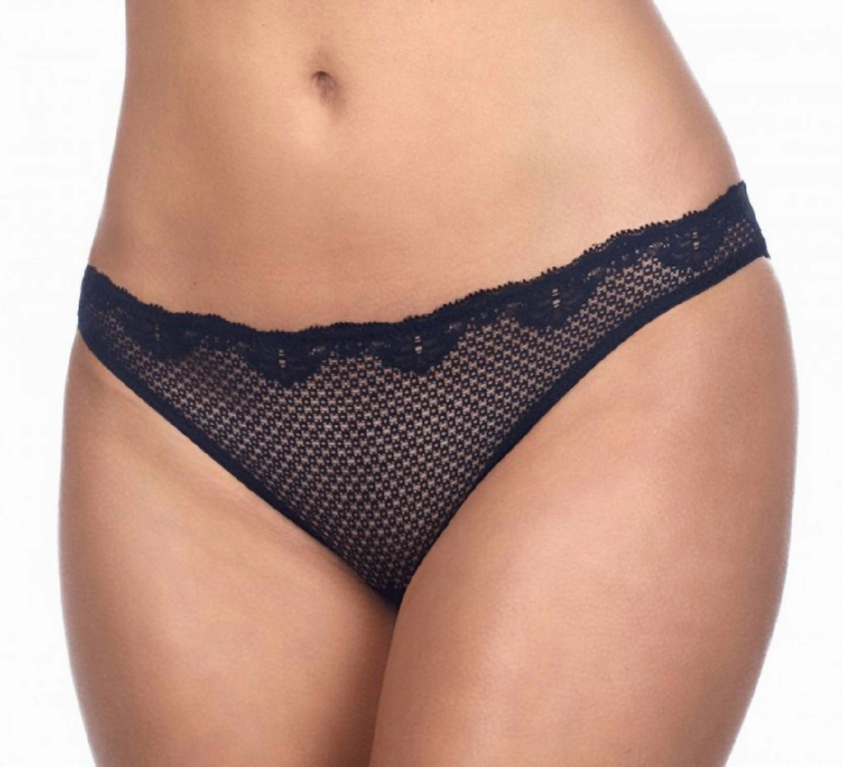 Duet Lace Low Rise Thong In Coral