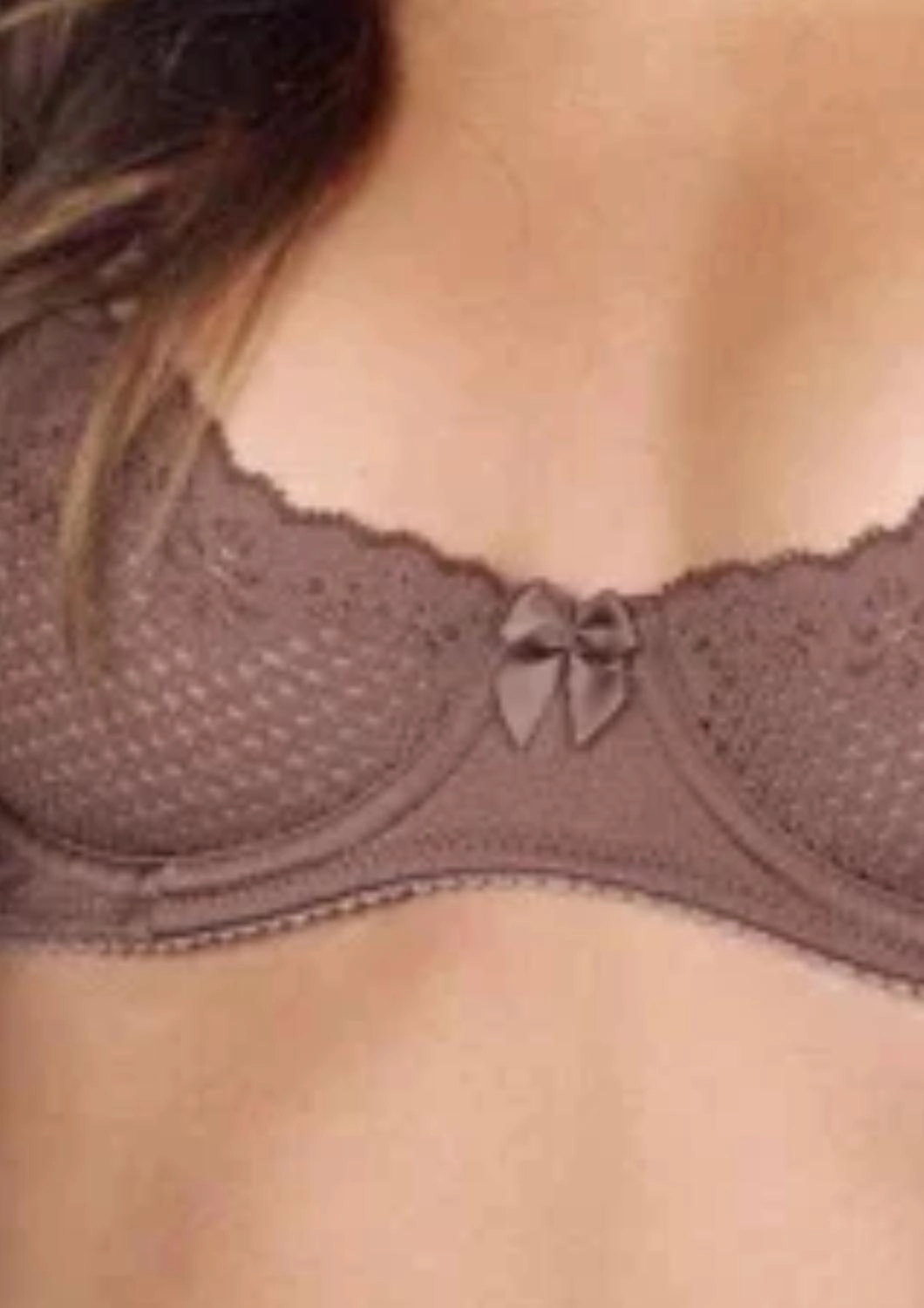 Duet Lace Underwire Demi Bra In Chocolate