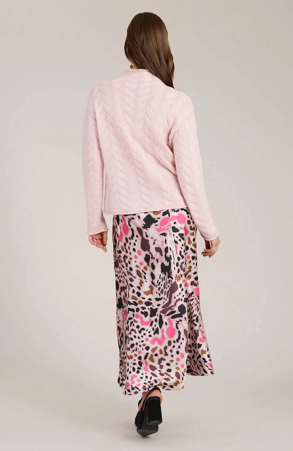 Edie Cheetah Skirt In Pink