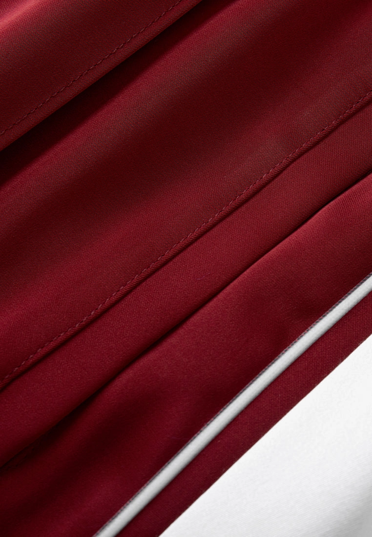 Elasticated-waistband Silk Straight-leg Track Pants