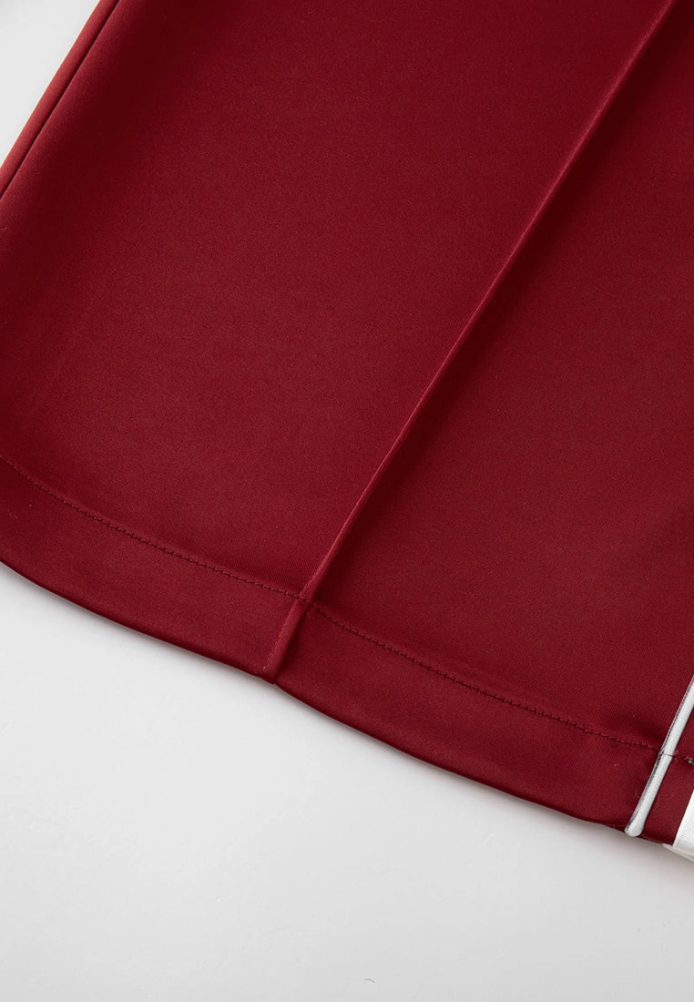Elasticated-waistband Silk Straight-leg Track Pants