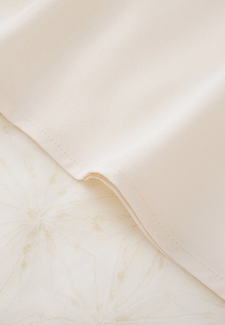 Embellished Patterned-jacquard Lace Pattern Skirt