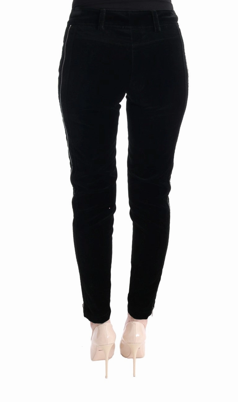 Ermanno Scervino  Viscose Blend Velvet Cropped Women's Pants