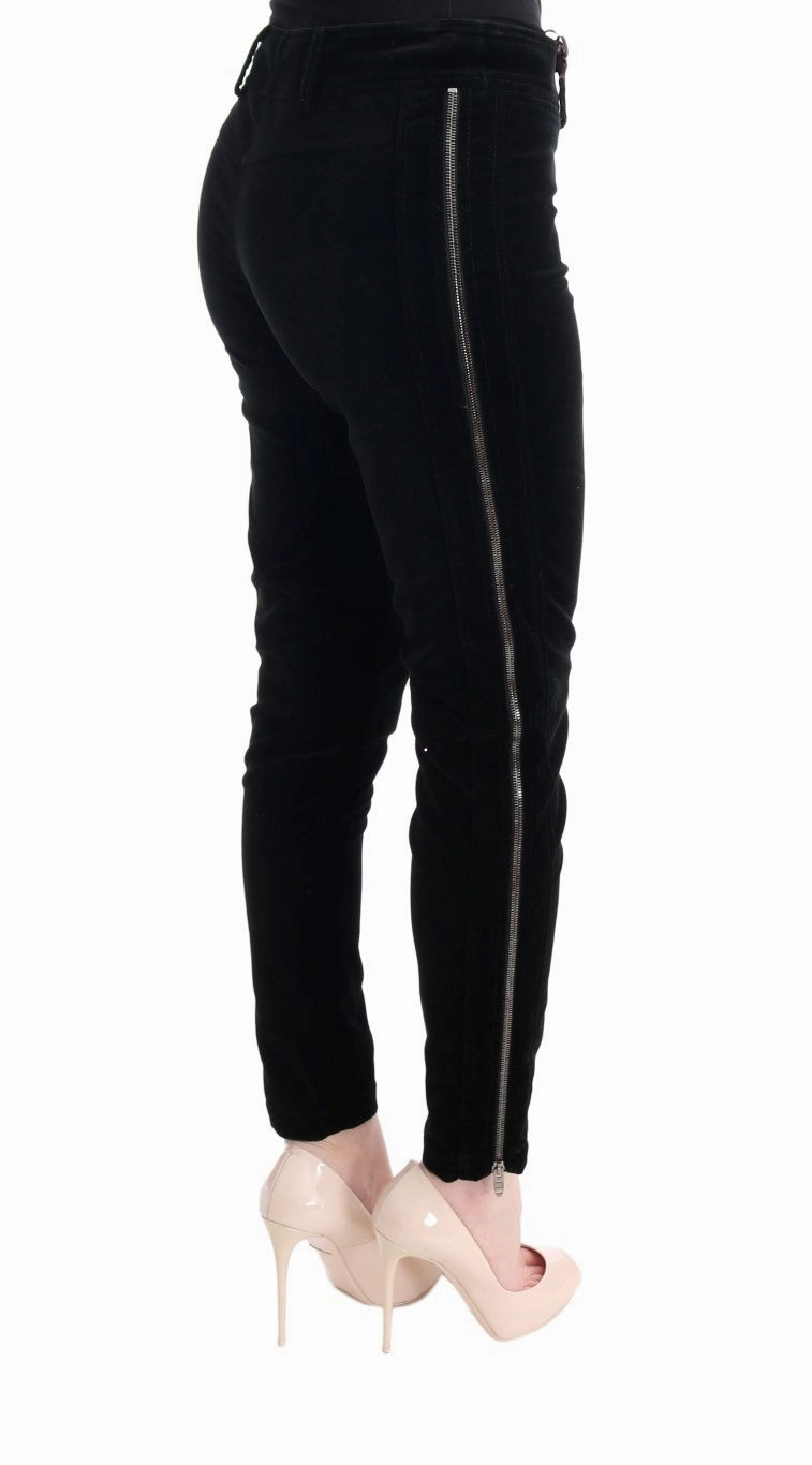 Ermanno Scervino  Viscose Blend Velvet Cropped Women's Pants