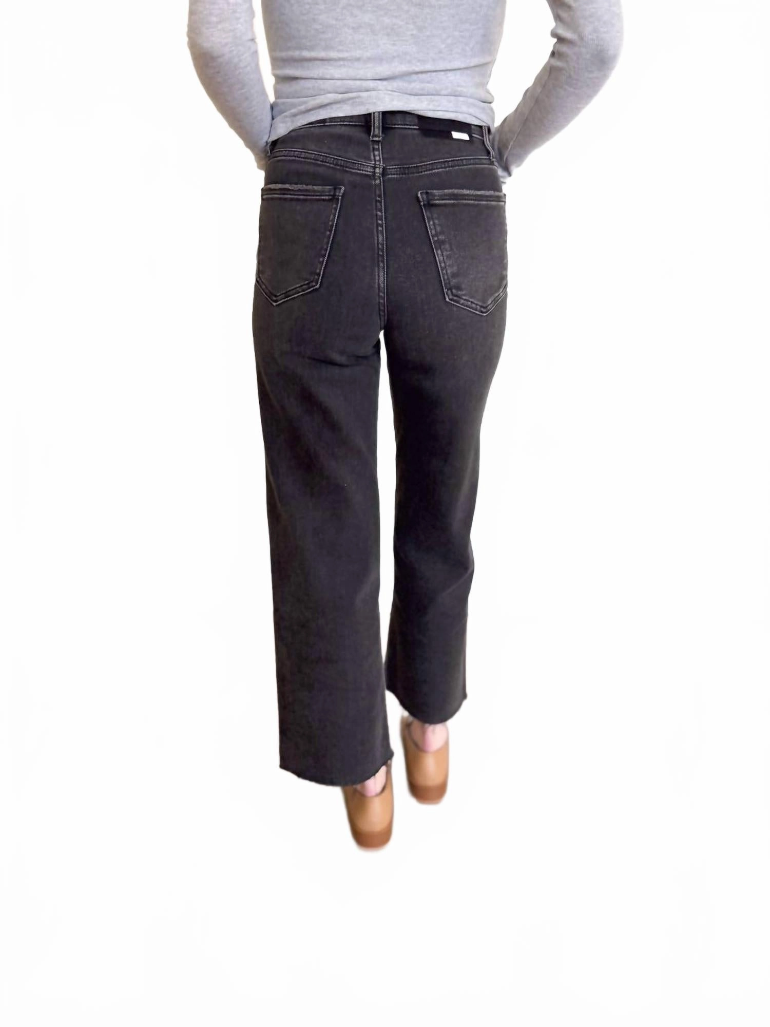 Estelle Wide Leg Jeans In Grey