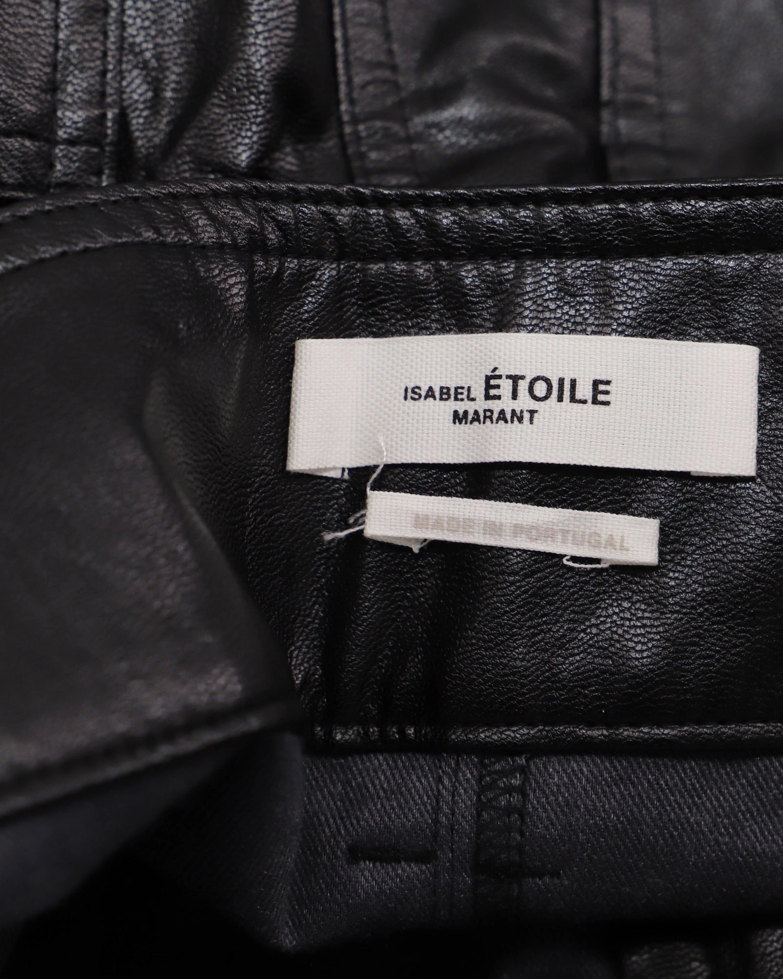 Etoile Isabel Marant Midi Skirt in Black Polyurethane