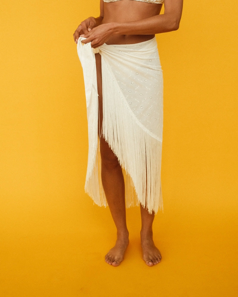 Eyelet Fringe Sarong