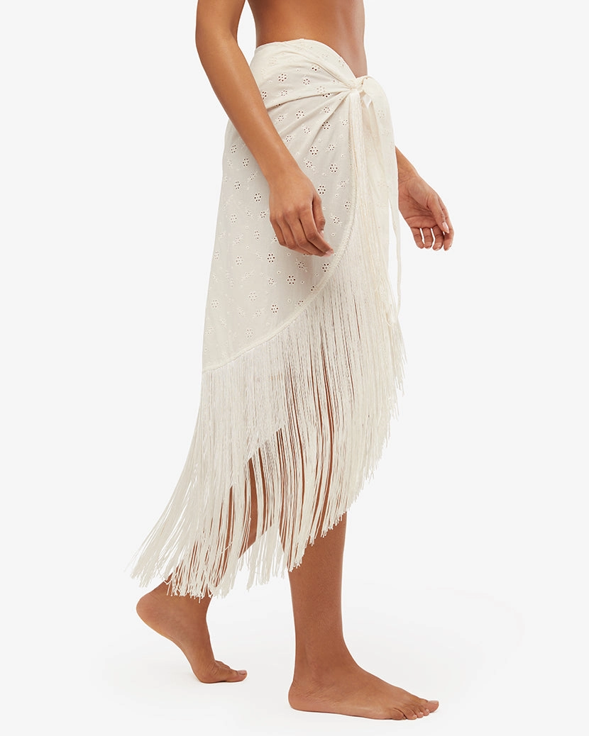 Eyelet Fringe Sarong