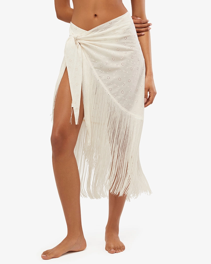 Eyelet Fringe Sarong