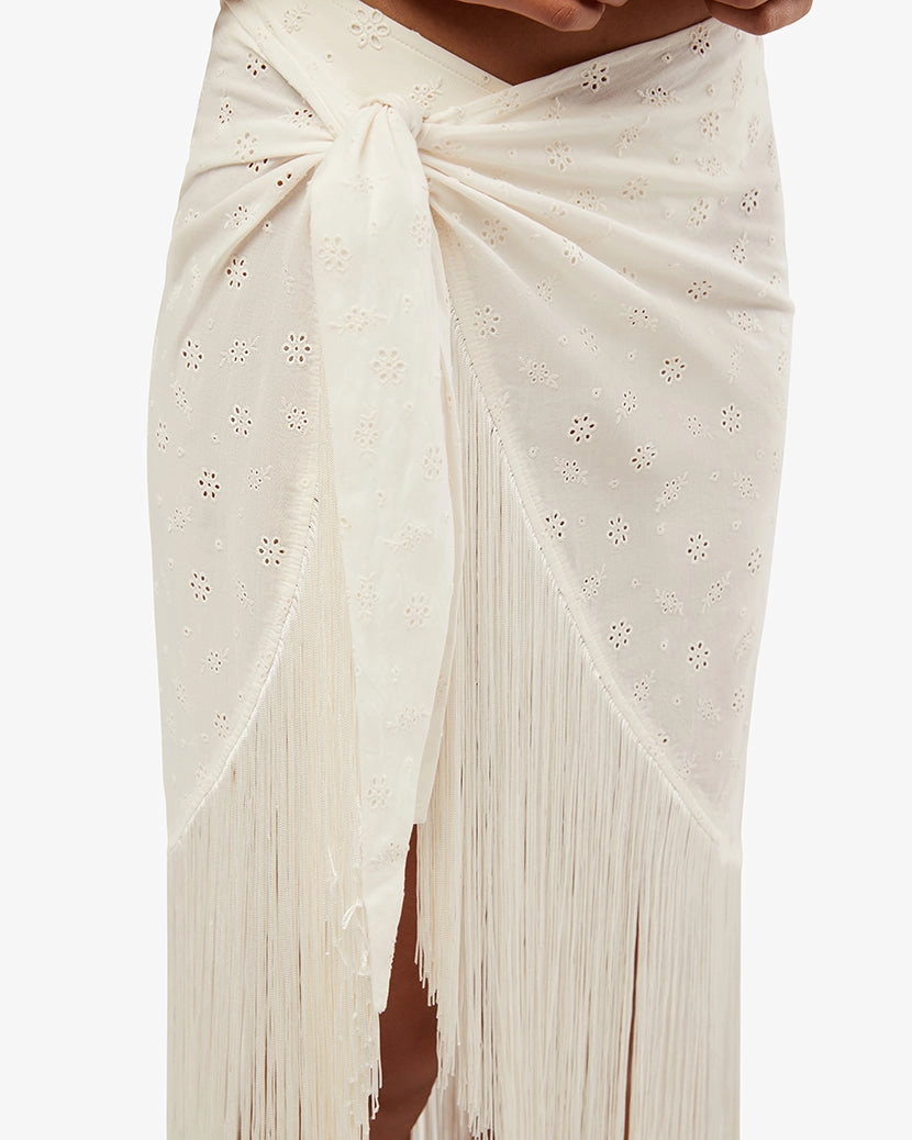 Eyelet Fringe Sarong
