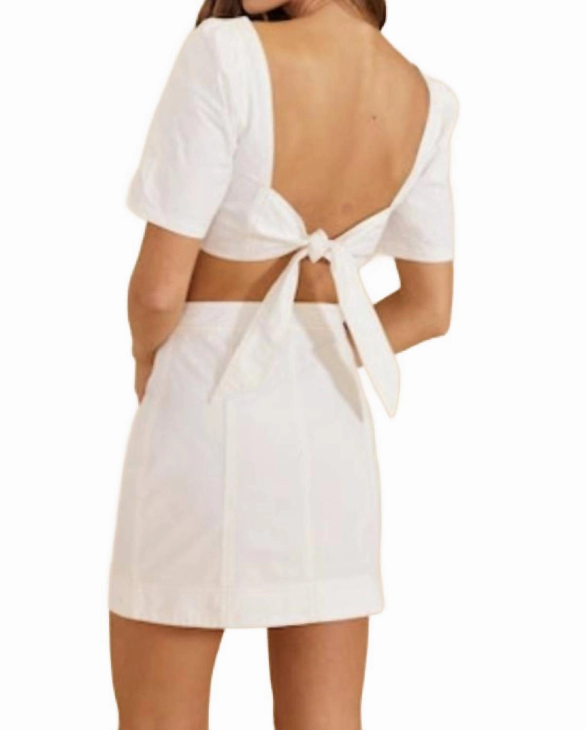Farrah Mini Skirt In White
