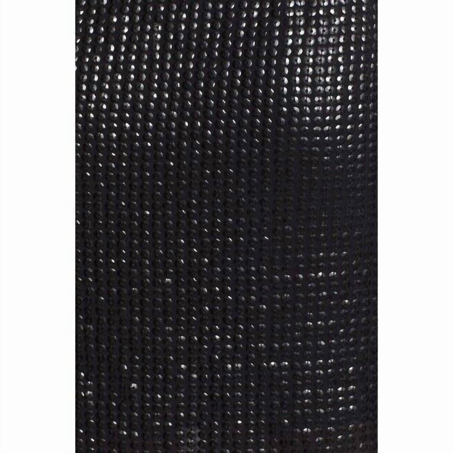 Faux Wrap Sequin Front Slit Tie Midi Skirt In Black