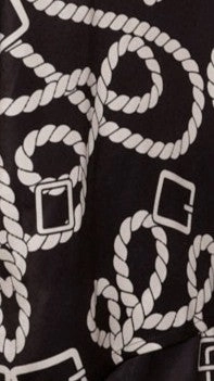Fergie Button Up Shirt - Black / White Print