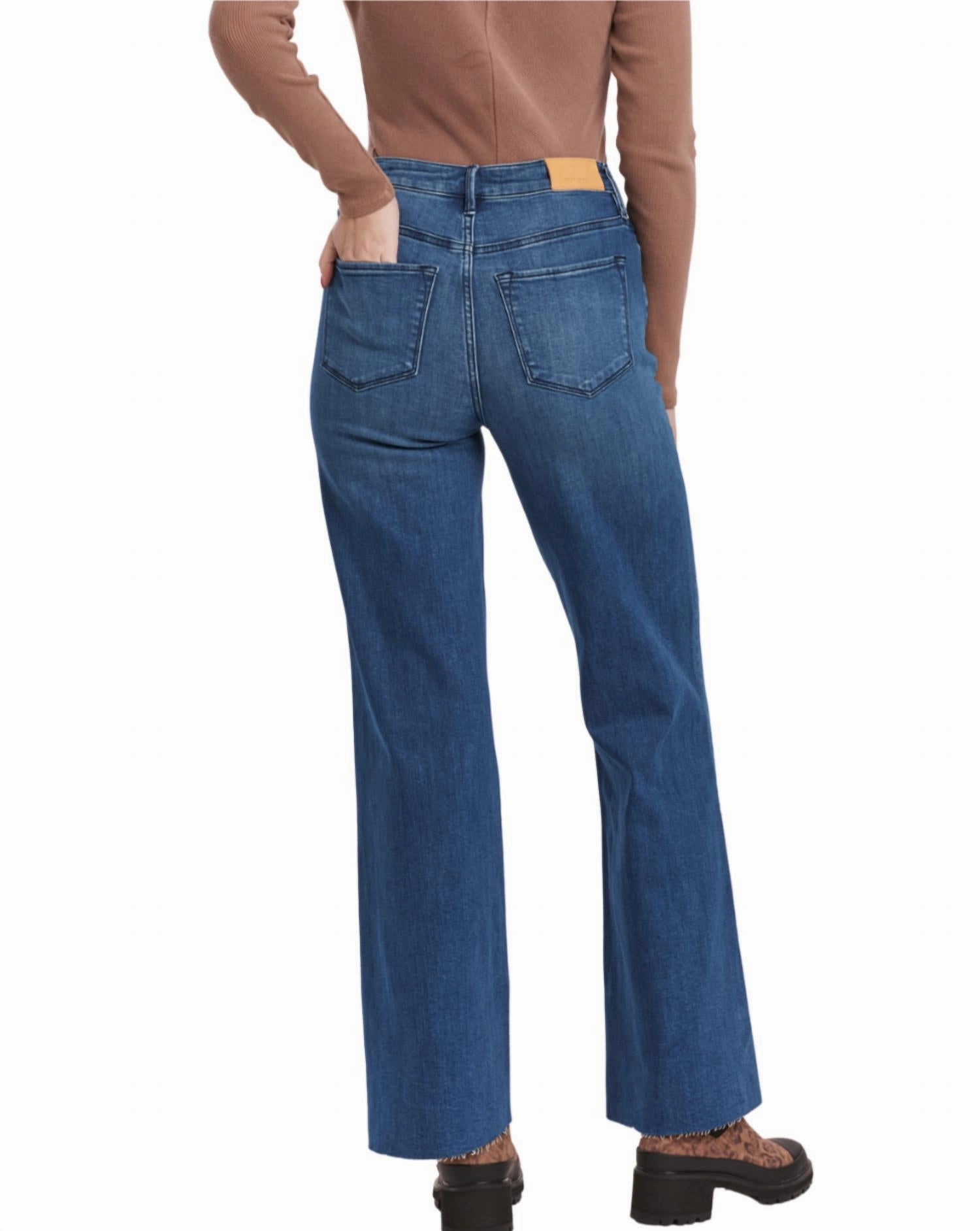 Fiona High Rise Wide Leg Jeans In Norway
