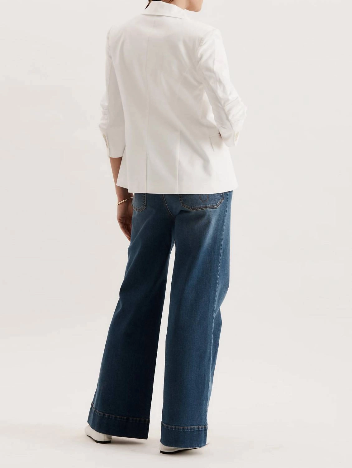Flared High Rise Jean In Dark Denim